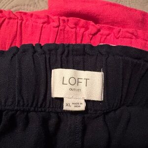 2 pairs LOFT Women's Casual Shorts in Pink and Black